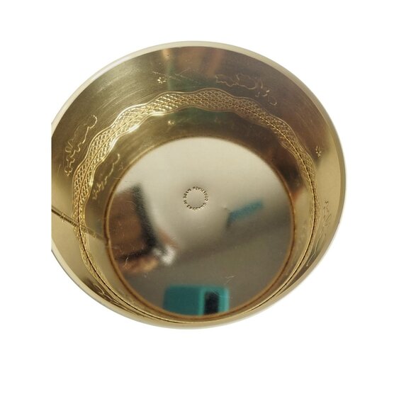 Vintage Round Biscuit Tin Embossed Floral Pattern 6.5” 1960's England - Picture 7 of 12